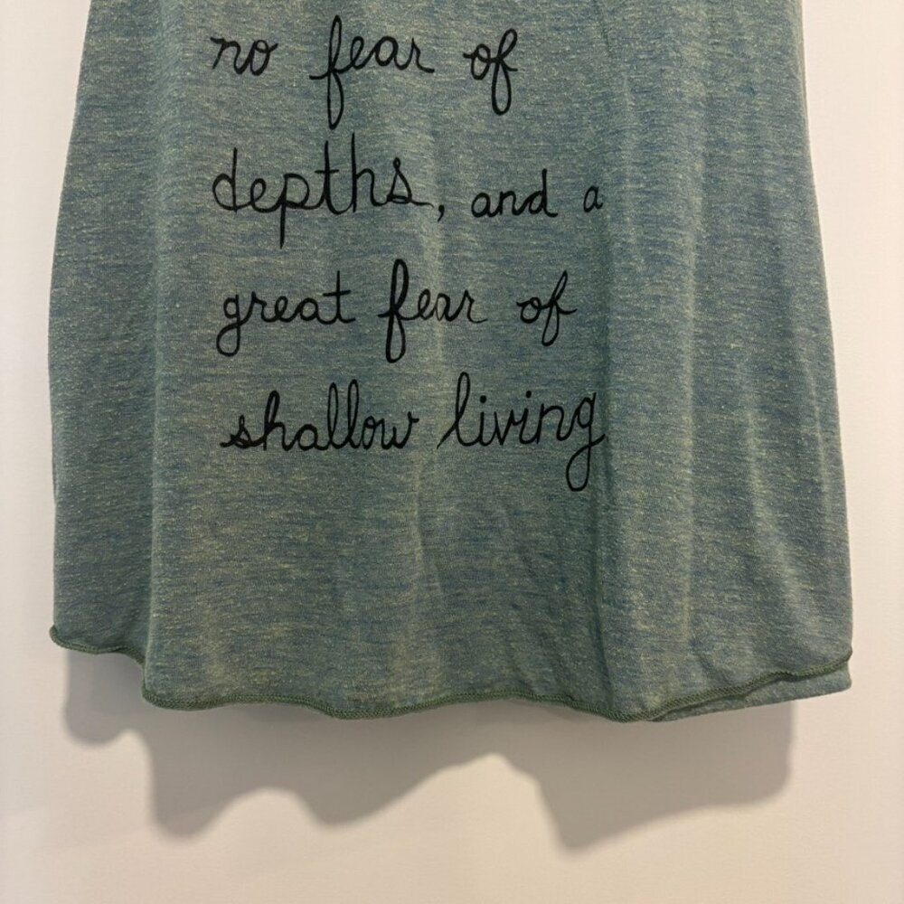 American Apparel Teal Mermaid Razorback Tank Top - Picture 3 of 8